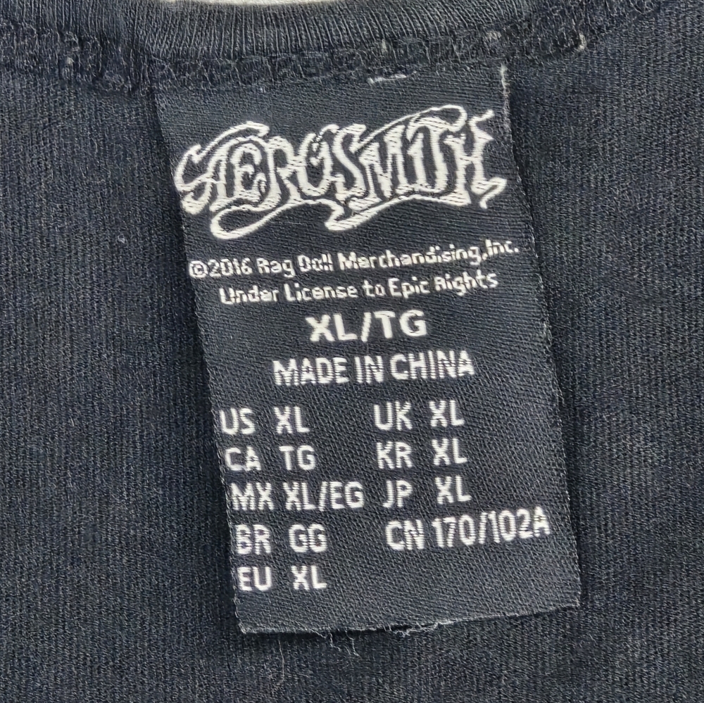 Aerosmith Let the Music do the Talking Black Printed Tank Top - Picture 5 of 8
